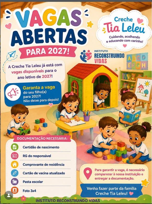 VAGAS ABERTAS PARA 2027